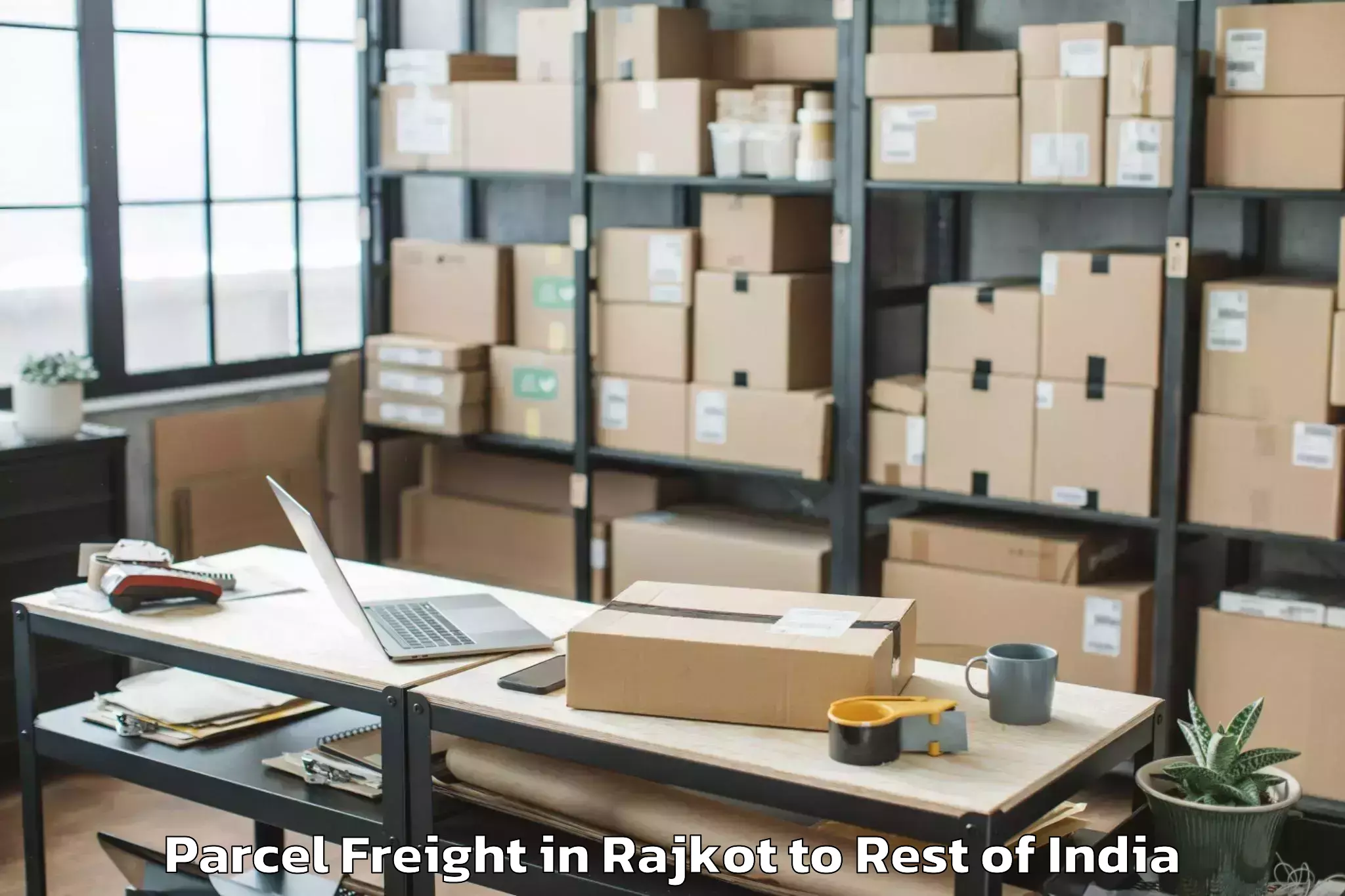 Discover Rajkot to Ellantakunta Parcel Freight